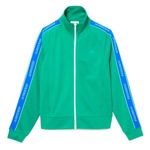 NWT Men’s Lacoste Athletic Track Zip Jacket Green Small